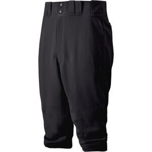 NWT Mizuno Men’s Adult Extra Small Baseball Pant Black Knit Pockets New Practice